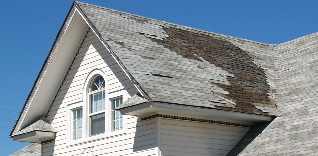 Damaged Asphalt Roof