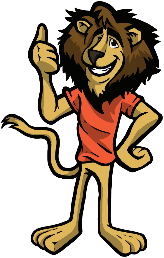 Lion Full White Border